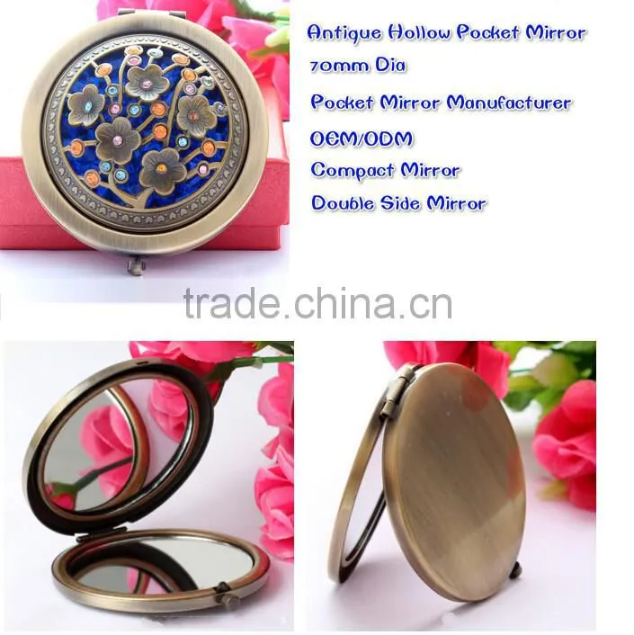 Cosmetic Makeup Hand Mirror,Pop Design Double Compact Magnifying Purse Mirror