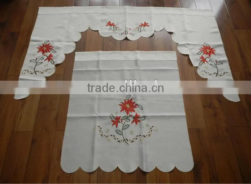 Christmas Fabric Colorful Kitchen Curtain