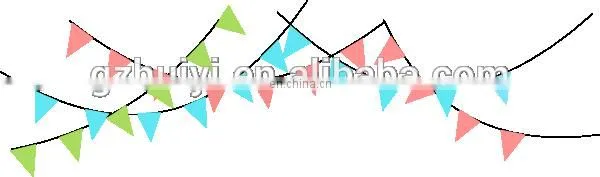 Christmas discount paper bunting with custom printed design