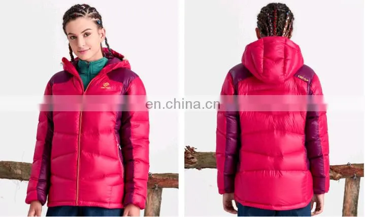 Thick windproof woman winter duck down jacket