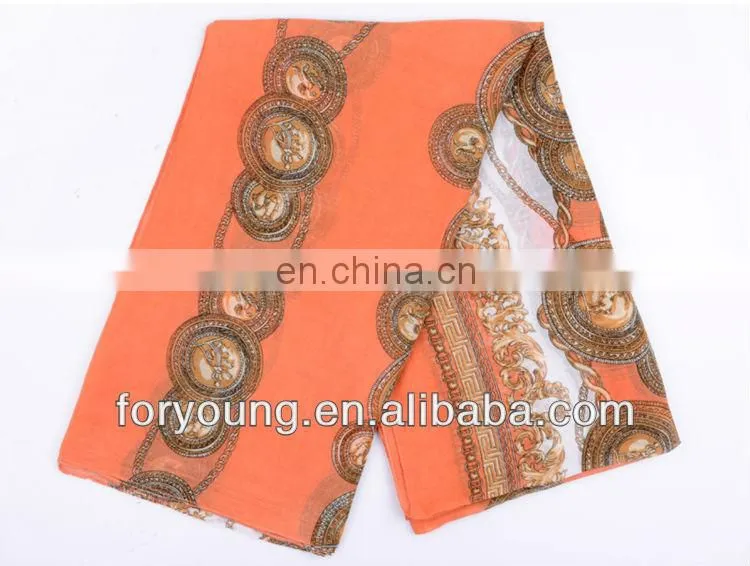 fashion long voile printed scarf