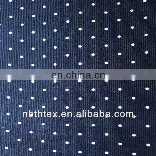 21W cotton spandex printed corduroy