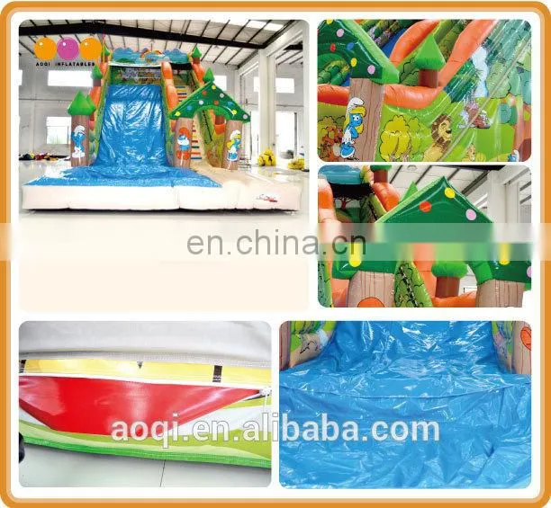 AOQI most polular with free EN14960 certificate jumbo inflatable water slide for pool