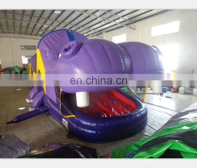 2014 high quality new design giant Inflatable hippo obstacle course for sale