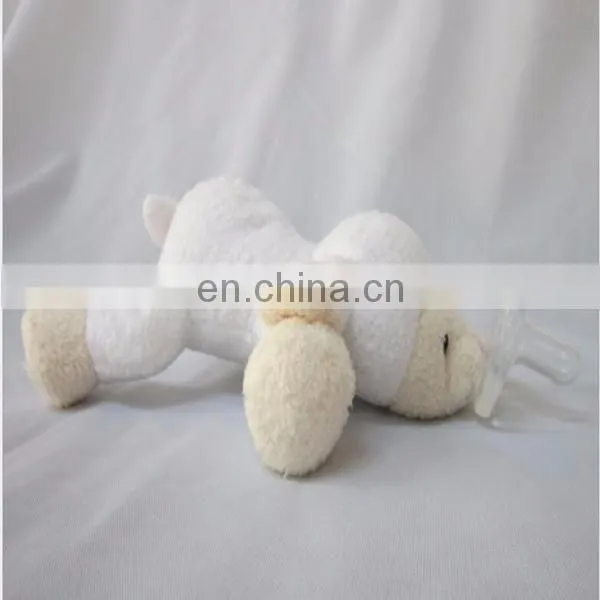 Custom private label baby plush animal monkey with detachable pacifiers