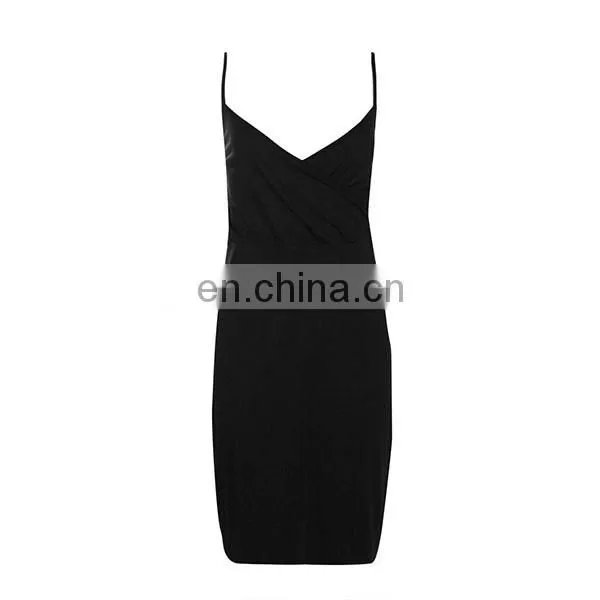 Sexy european style dresses Fashion Ladies Basic Wrap Bodycon Dress