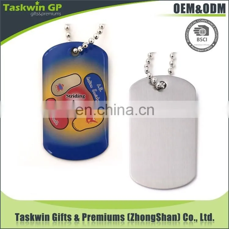 stainless full color printing custom design promotional dog tag