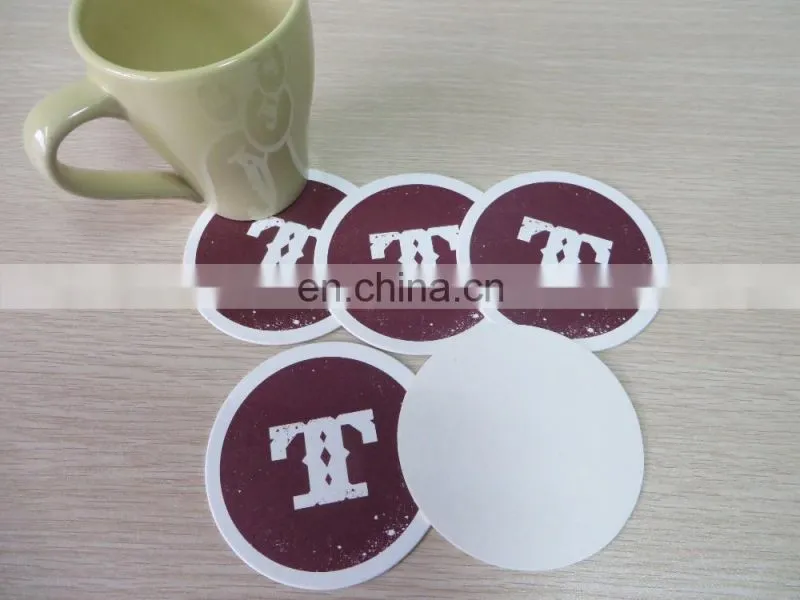 Hot sale letter printing thin cork cardboard coaster for beverage