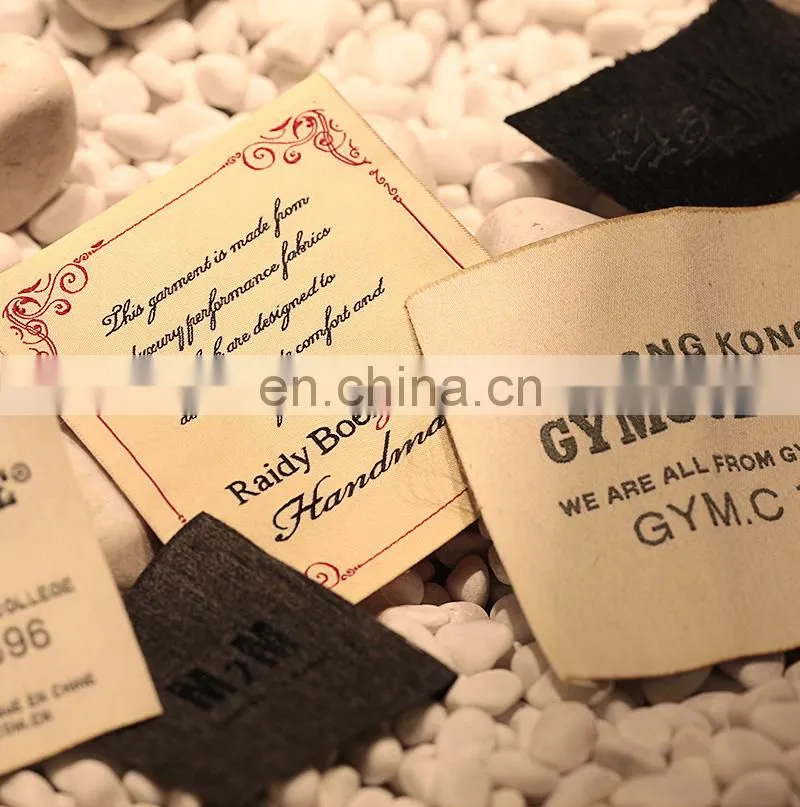 custom brand name logo clothing woven label for garment