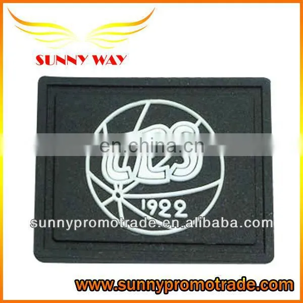new custom design of jeans soft pvc trademark