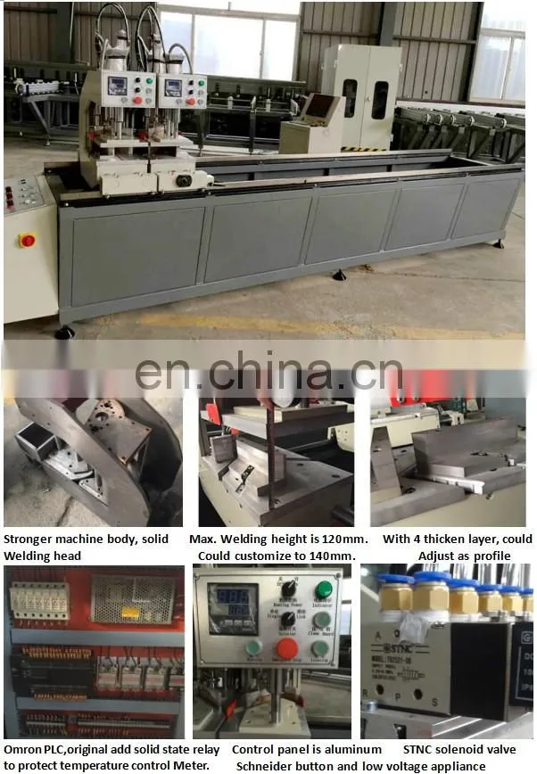 UPVC window making machine for welding PVC window with twin head