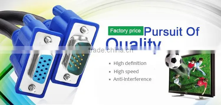 high quality male to male VGA CABLE SVGA CABLE with singal filter