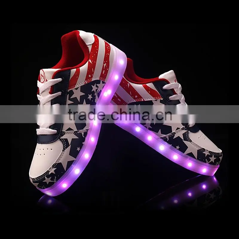 low cost kids canvas shoes with light,2016 most popular adult trainers with lights,light up shoes for adults