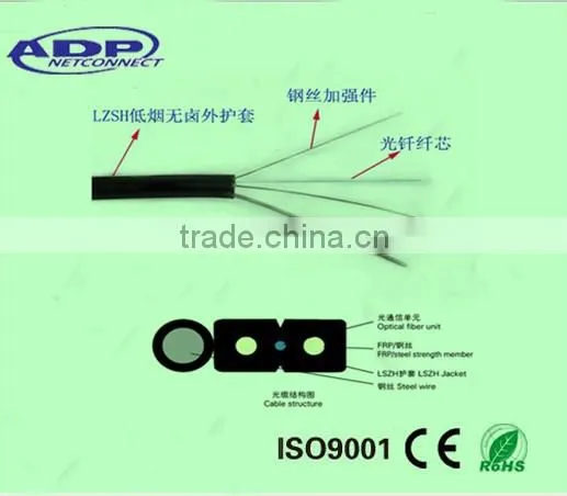 Self-supporting FTTH Fiber Optical Cable GJYXCH g657A Fiber 1-4 Cores