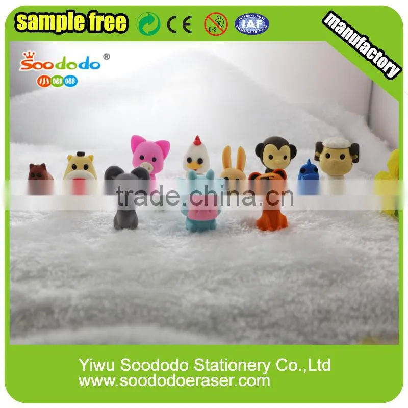 Chinese Zodiac shaped eraser pencil topper with eraser