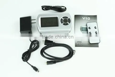 2014 Newest 1080P night vision dvr v10 camera clock with HDMI cable