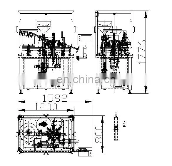 Automatic syringe pharmaceutical filling and closing machine