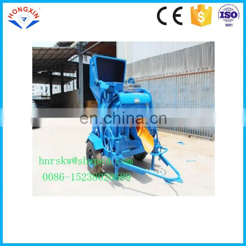 Concrete mixer drum machine with lift ladder An elevating concrete mixer for construction