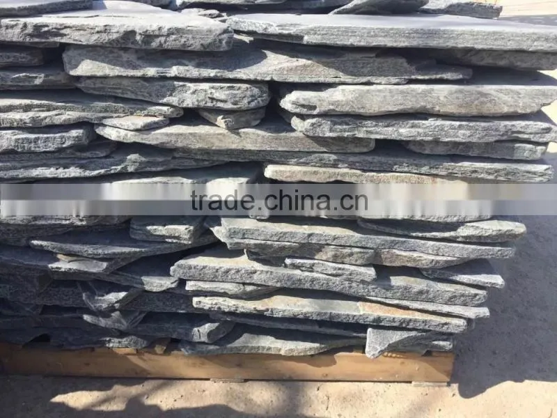 Black Riven Slate Cultured Wall Panel