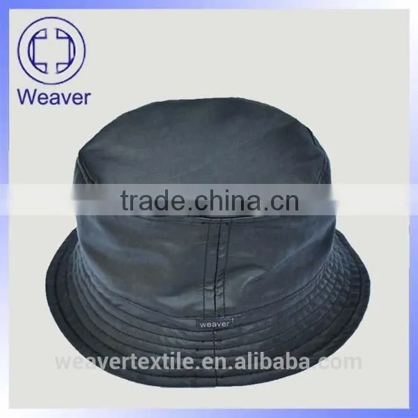 Men designer funny black leather bucket hats