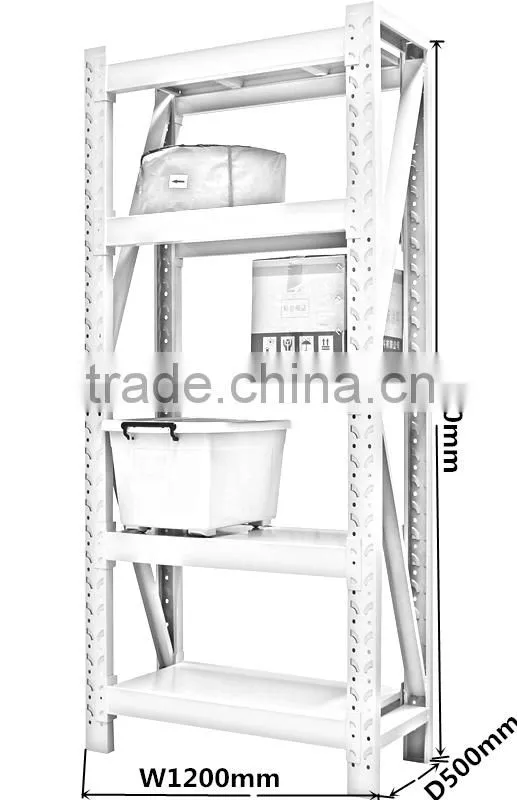MDF Free Standing Storage Goods Shelf 4 Tier Storage Racks