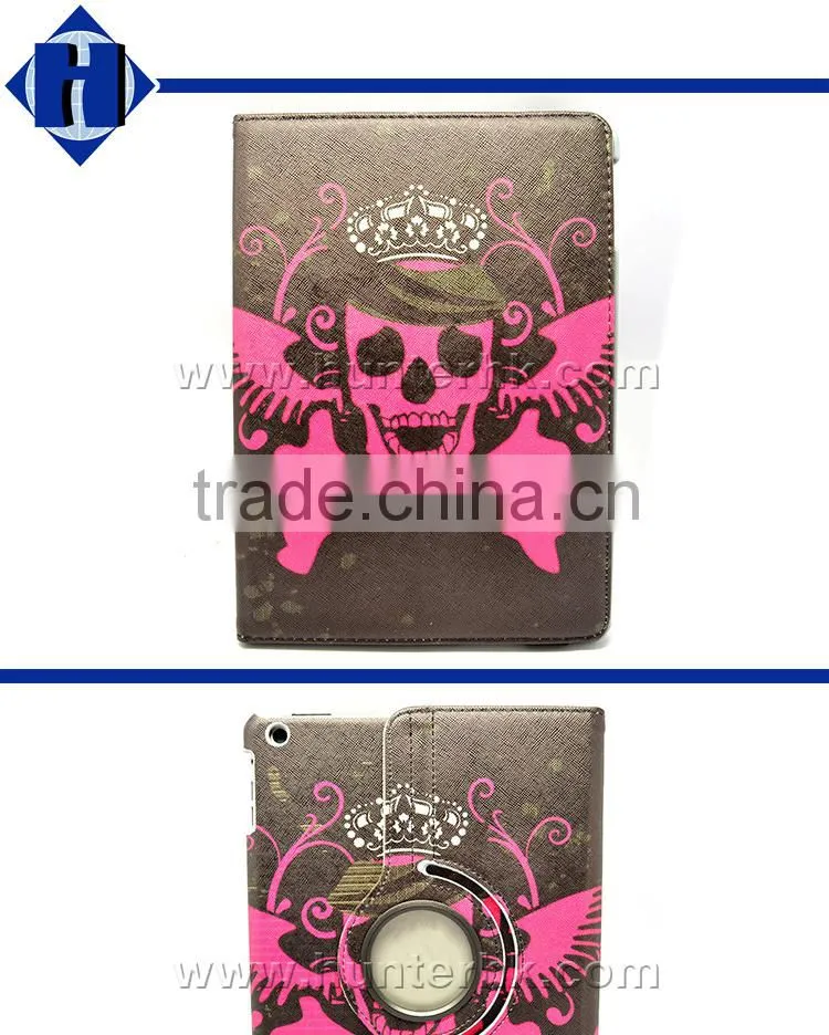 Skull Design Rotating Tablet Case For iPad Air