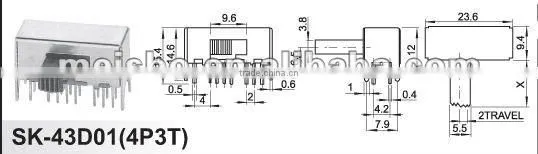 CCC slide circuit breaker control switch