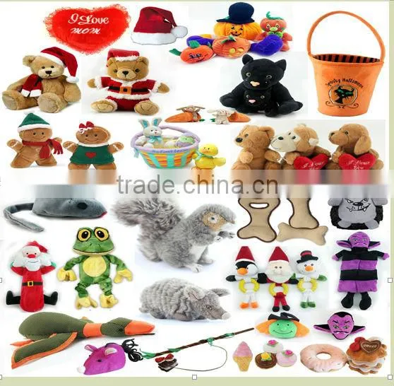 plush stuffed toy dog bag/plush toy bag/baby cute dog plush toy bag