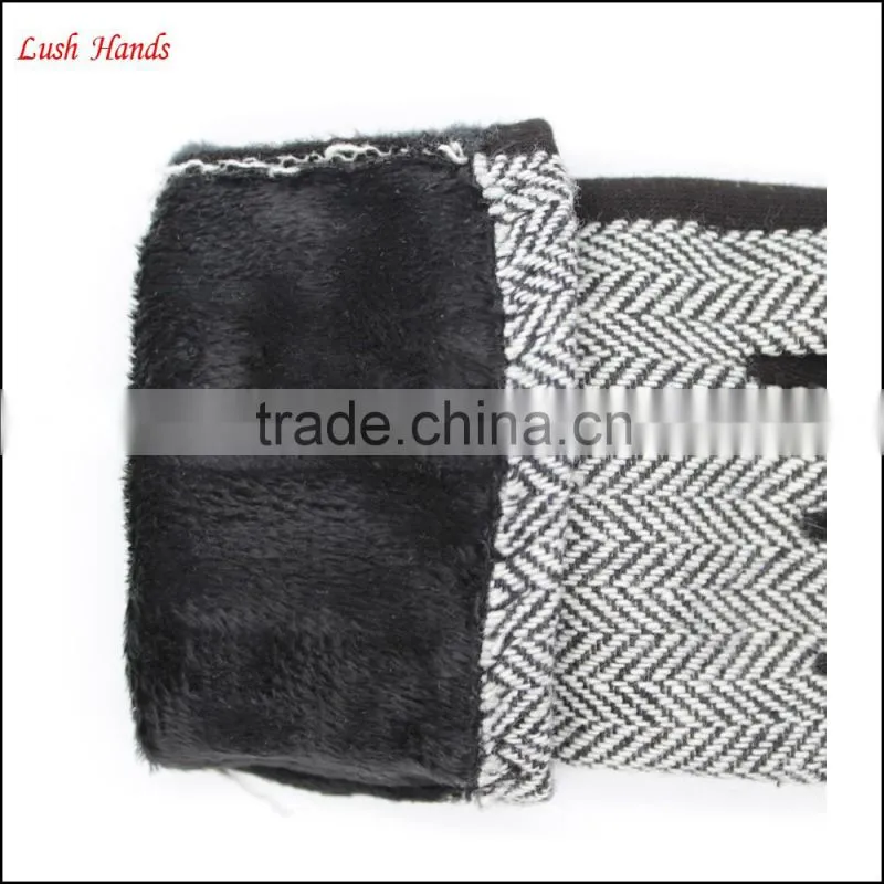 2016 ladies woolen smart gloves for wholesale with polyester lining