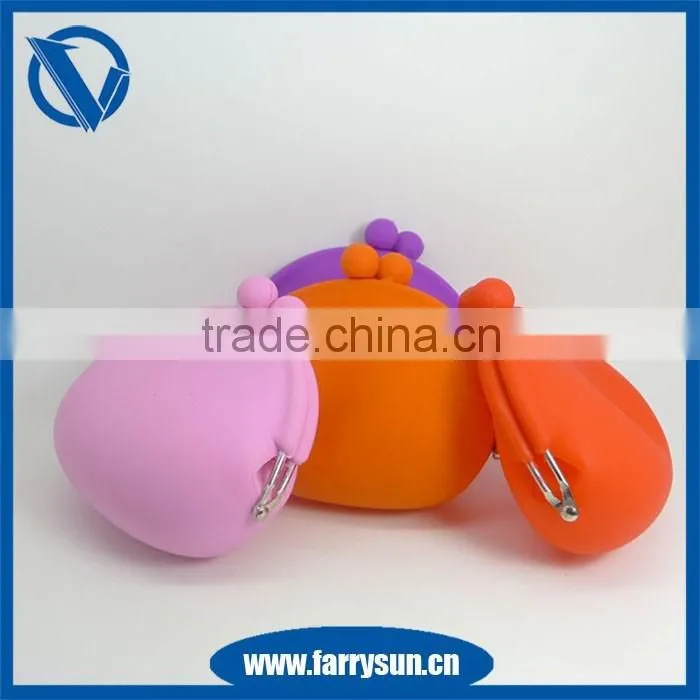 2015 New Silicone Coin Purses Non-toxic Available in Various Colors Customized Logo cion purse