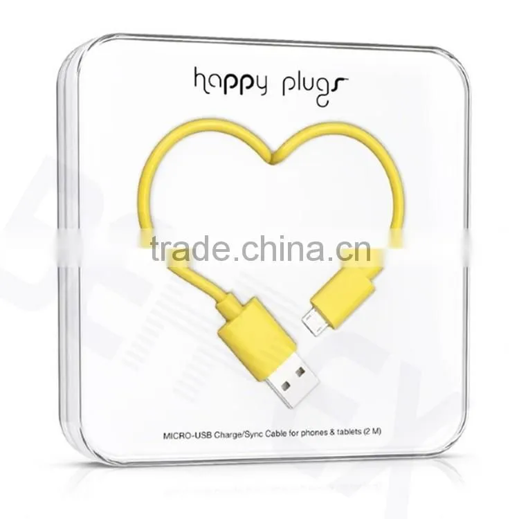 Happy Plug Design Micro USB Data Chargeer Male for Samsung