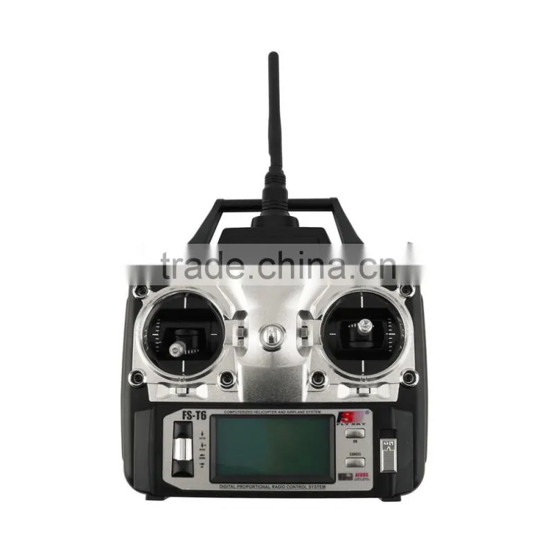 Flysky FS-T6 Radio Control 2.4G 6 Channel Transmitter Receiver for RC Helicopter