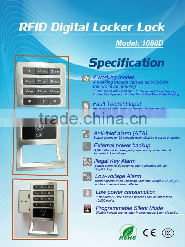 Top quality smart design electronic digital locks for lockers