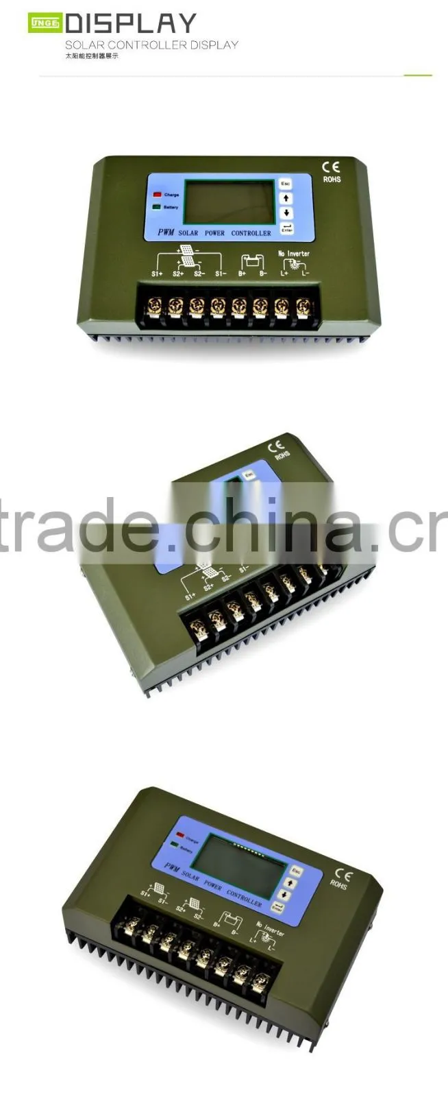 12v/24v auto 30a lcd solar controller pwm off grid controller