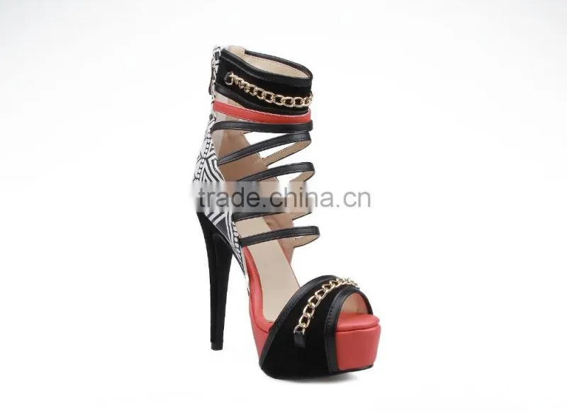 2016 New Summer Sandals Fashion Open Toe High Platform High Heel Women Shoes Fancy Sandals Lady