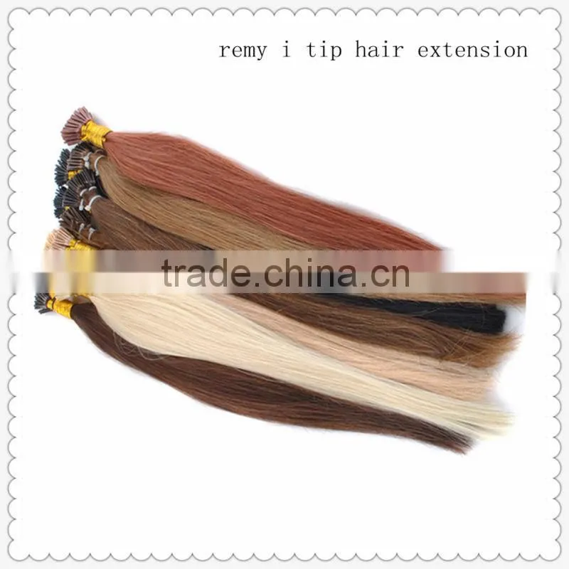 Top selling Virgin Remy Human hair prebonded I tip