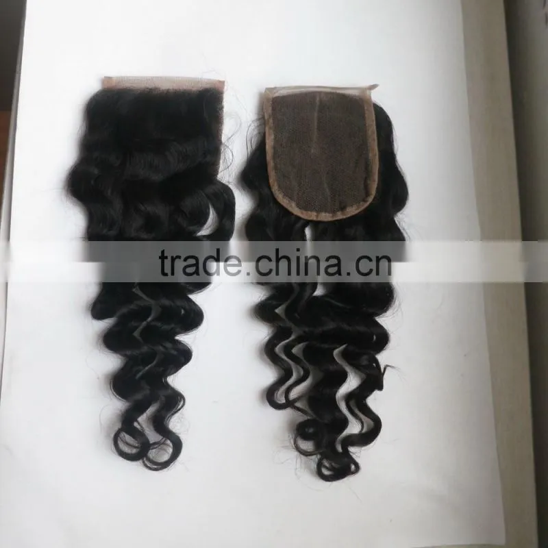 lace closure ,loose wave style, natural color 14"