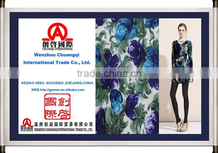 Beaulty flower design printed 100% cotton fabric for bulk wholesale clothing