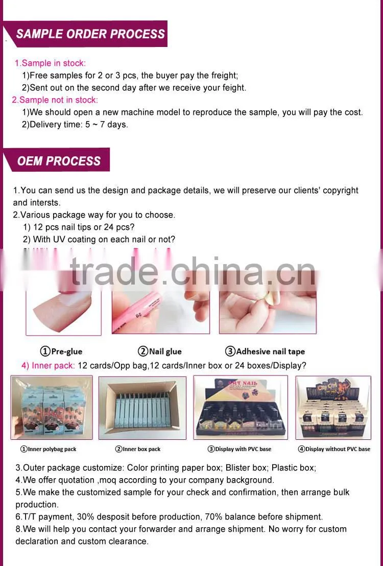 2016 new product wholesale stiletto nail art punk style nail supplies nail tip