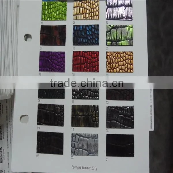 2014 new sale corcodile embossed pu leather for shoes and bags of china wholesale in Alibaba