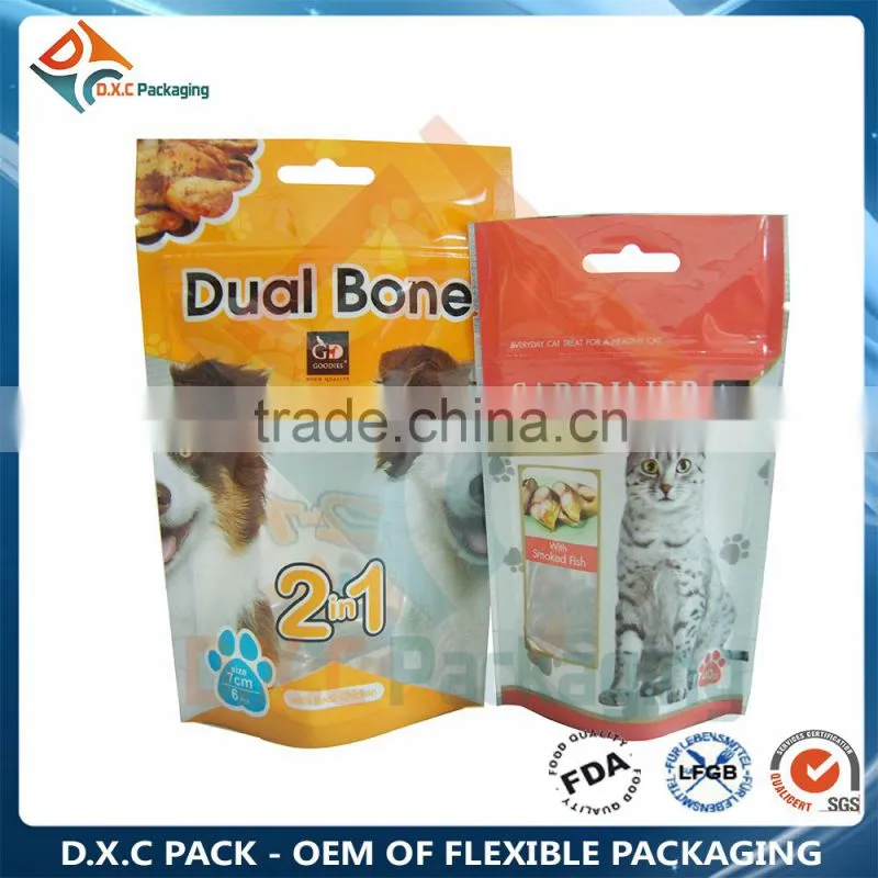 Snack Food Stand Up Pouches With Window For Food Packaging