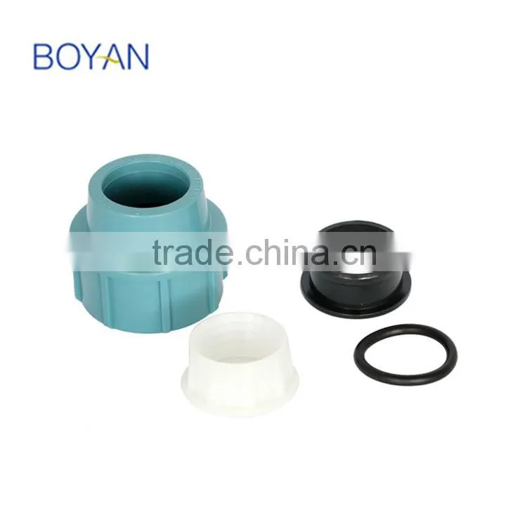 BOYAN zhejiang taizou light blue plastic pipe fitting for irrigation PP compression reducing tee
