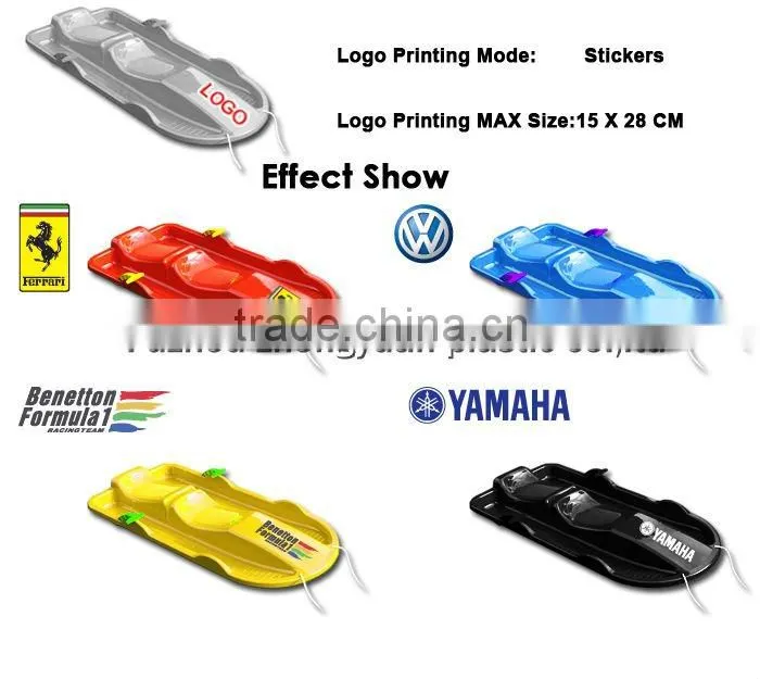2014 winter toys promotion product plastic kids double sled ZY-70905