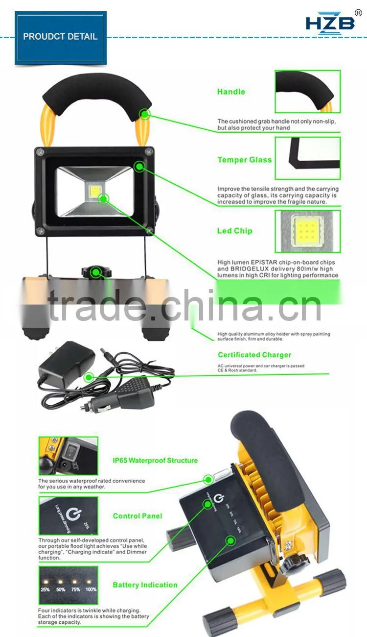 Long Lasting Rechargeable 30W Led Spot lights With COB SMD For Choose Flood Lamp