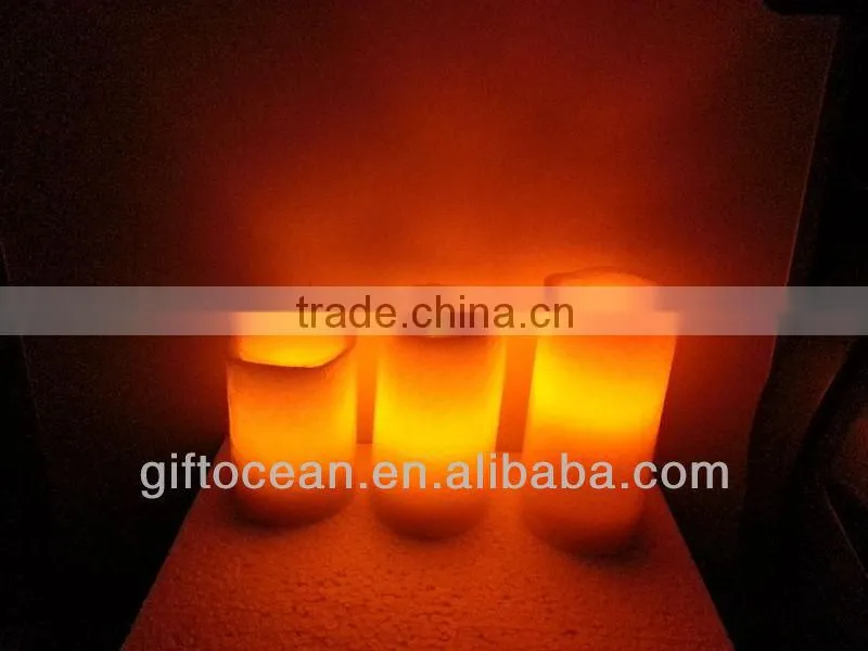 D80*H80mm paraffin pillar electronic swinging Christmas LED candles gifts
