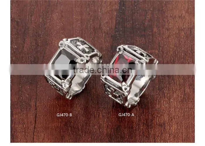 zircon jewelry for men popular 2016 stainless steel middle finger ring