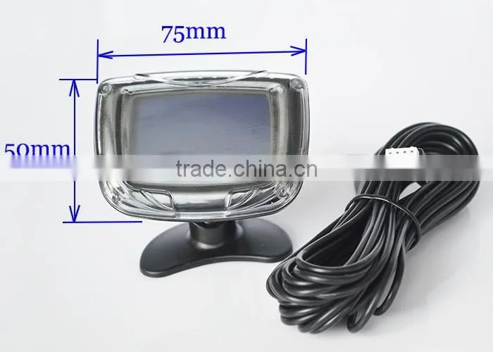 Free Shipping 4 Sensors English Human Voice LCD Parking Sensor Kit Real Person Speech 22mm Car Reverse Backup Radar System 12V