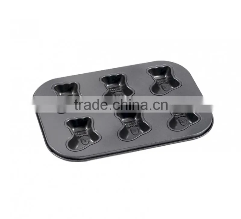 Carbon Steel Non-stick Cake Pans of Muffin Pan with 6 Cups
