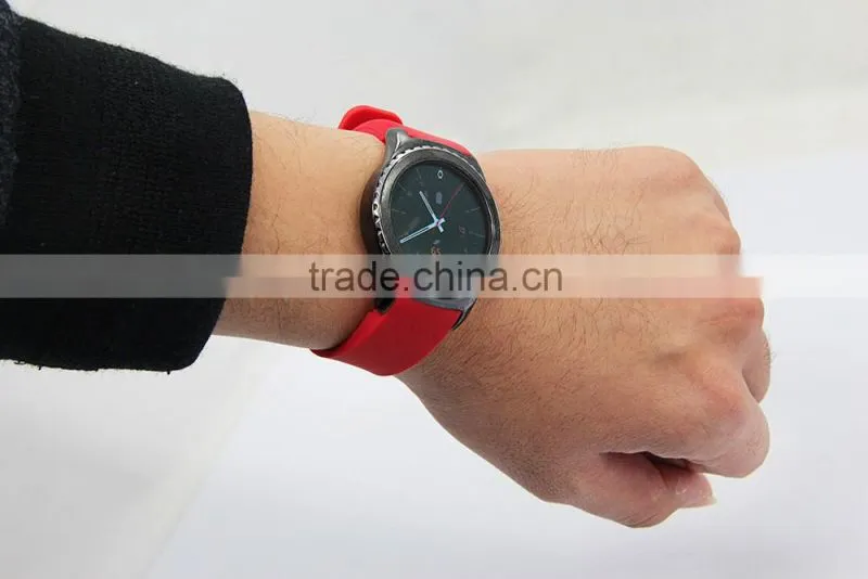 Red Smart Watch Bracelet Silicon watch Band /Leather Strap Wristband For SAMSUNG GEAR S R750