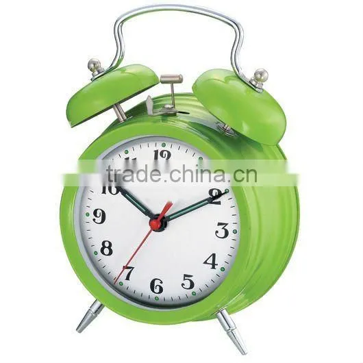 Retro mechanical twin bell alarm clock